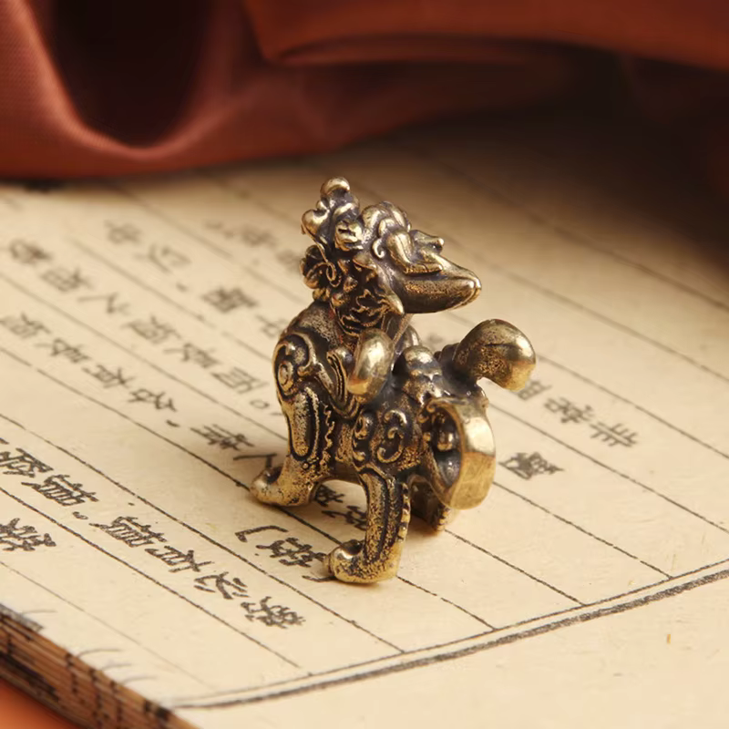 Kirin Feng Shui-Ornement en Cuivre Pur, Pendentif Orn Nairobi, Statue, Figurine Kylin, Richesse Illi