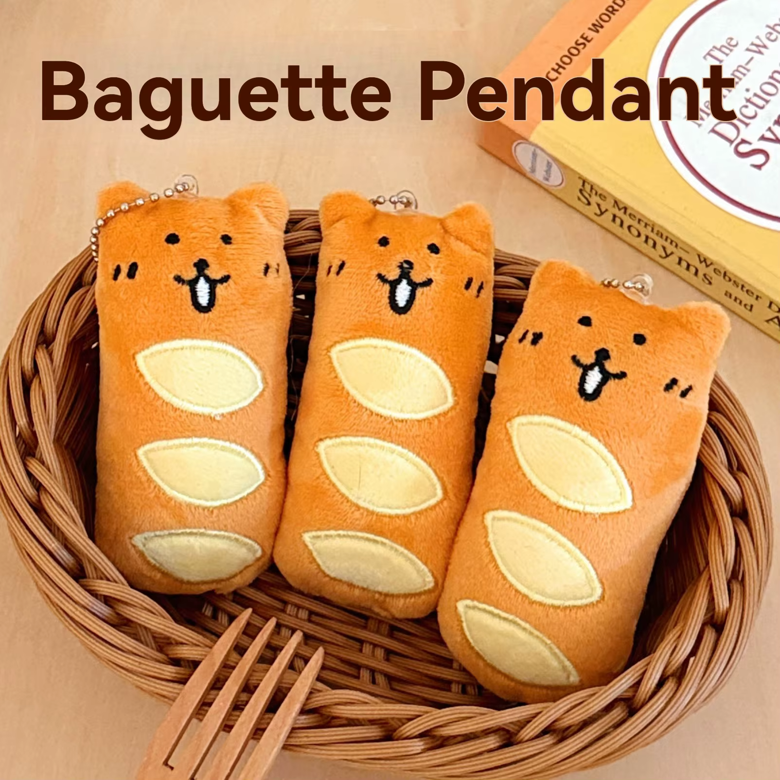 1/3 pièces pendentif alimentaire mignon créatif en peluche pendentif sac porte-clés pendentif décora