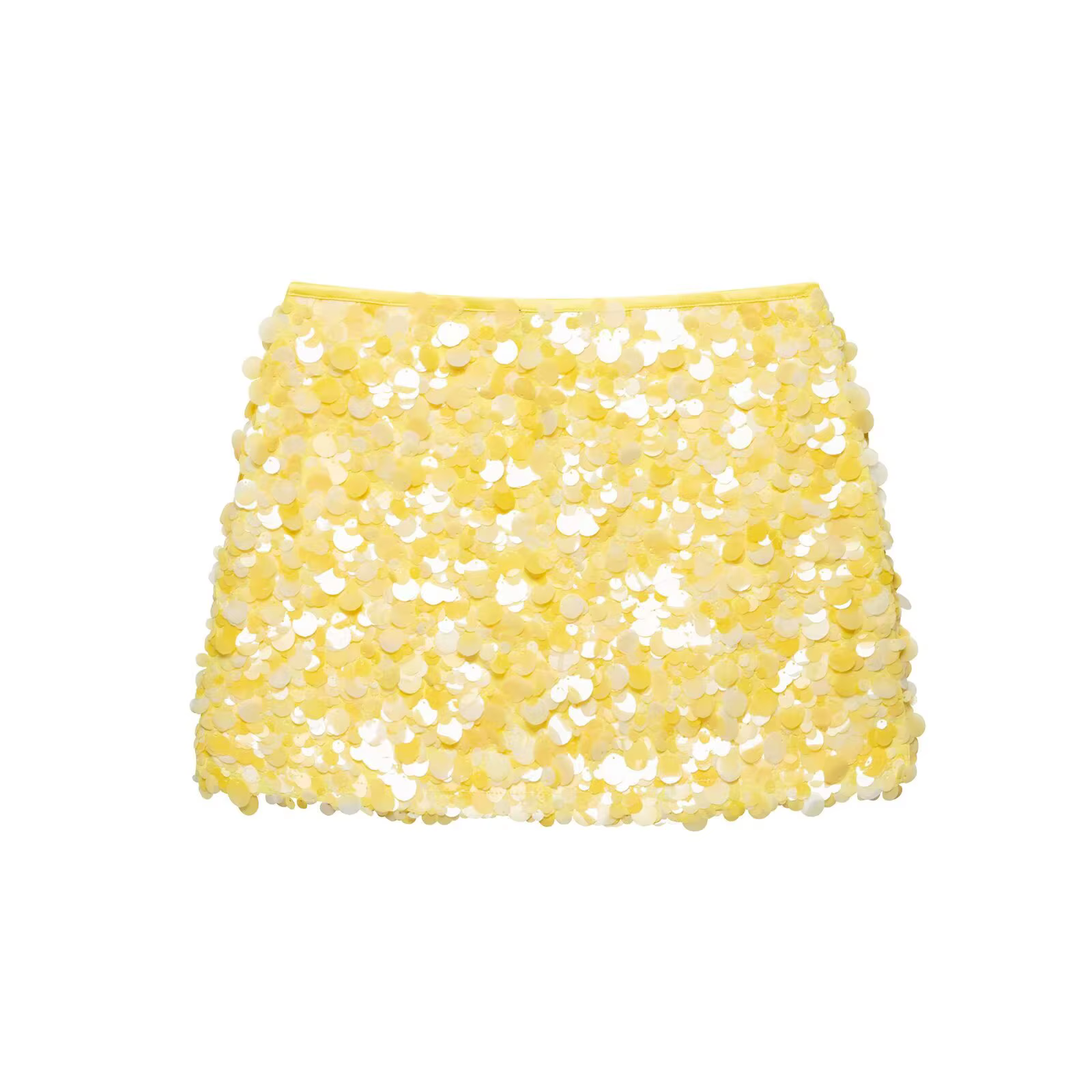 DUOPERI femmes Y2K avec paillettes solide a-ligne Mini jupe côté fermeture éclair taille haute femme