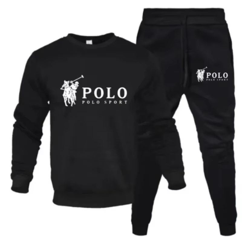 Ensemble d'automne et d'hiver pour hommes, sweat-shirt à col rond et pantalon de jogging, à la mode