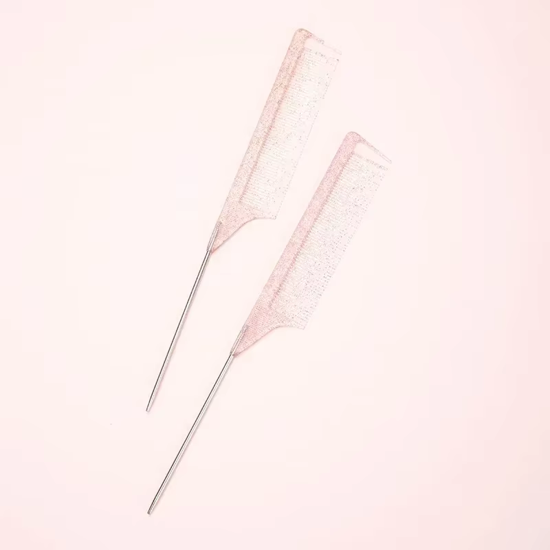 Aiguille en acier style professionnel en plastique résistant à la chaleur antistatique tressage queu