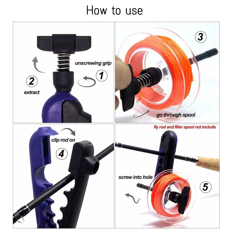 1 Pcs Portable Ligne De Pêche Enrouleur Outils De Pêche Bobine Ligne Spooler Machine Spinning Baitca