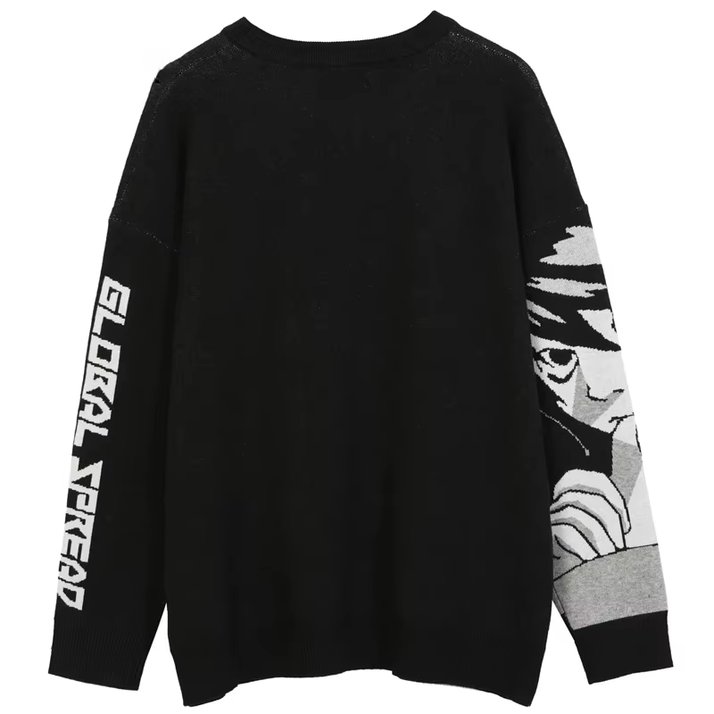 Femmes Hip Hop Streetwear Harajuku pull Vintage Style japonais Anime fille tricoté 2023 coton pull c