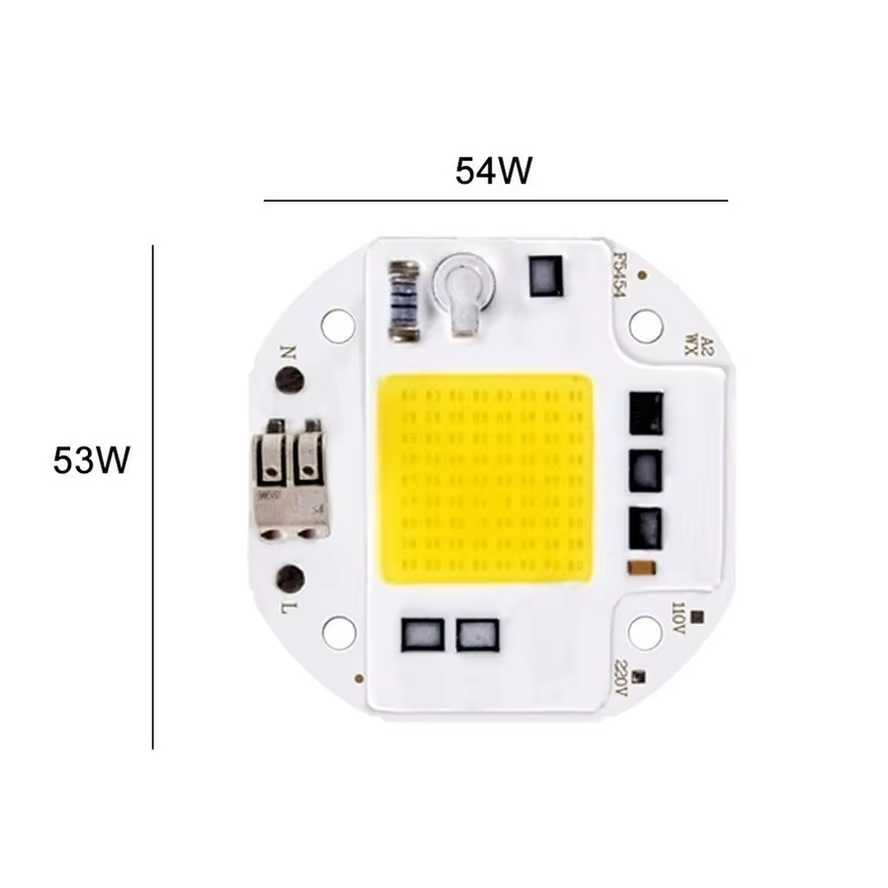Puce LED COB haute puissance 100W 70W 50W, sans soudure, pour projecteur, projecteur 220V 110V, perl