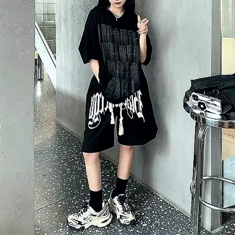 Shorts d'impression Wstring de proximité pour femmes, Streetwear de style américain, Shorts de sport