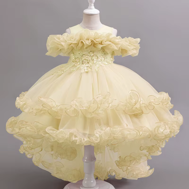 Robe de Princesse à Paillettes pour Fille, Tenue de Mariage, de Noël, de ixd'Anniversaire, Douce et
