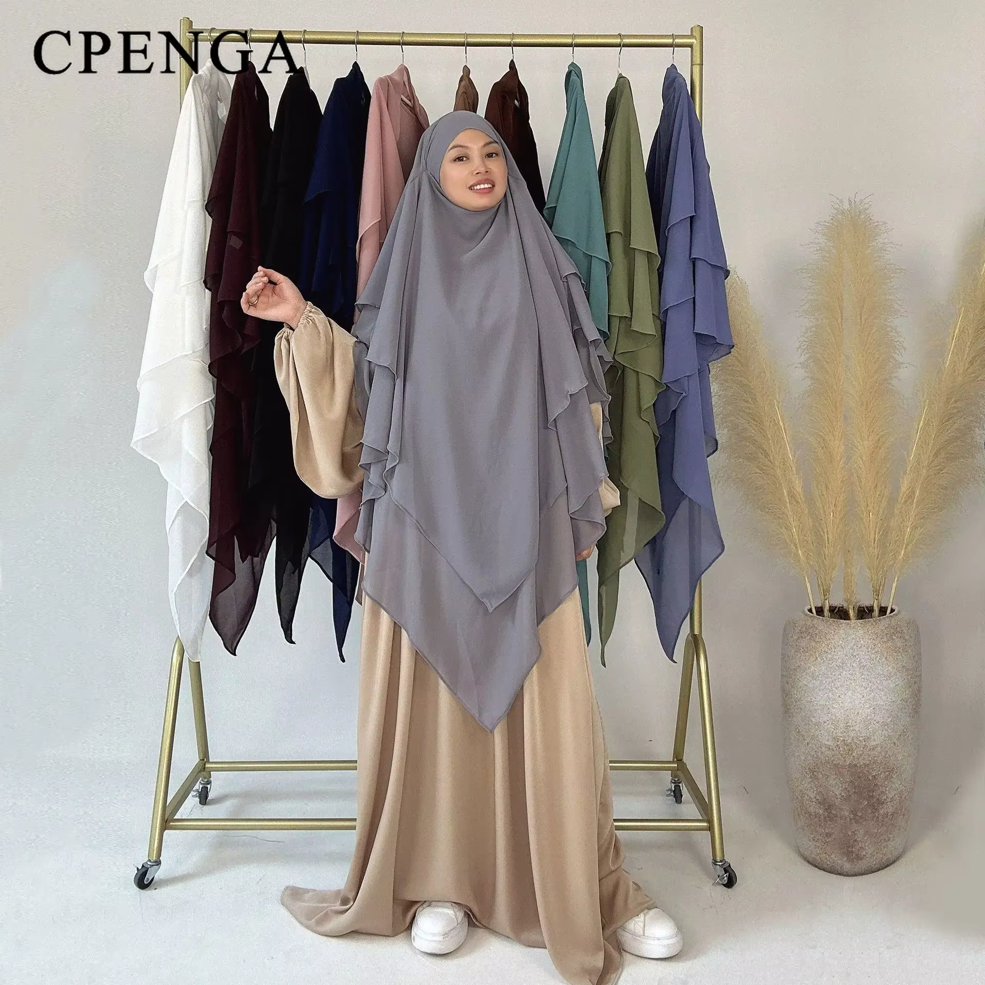 Turban uni en mousseline de soie pour femmes musulmanes, Hijab simple, tiens imar modeste, Turban un