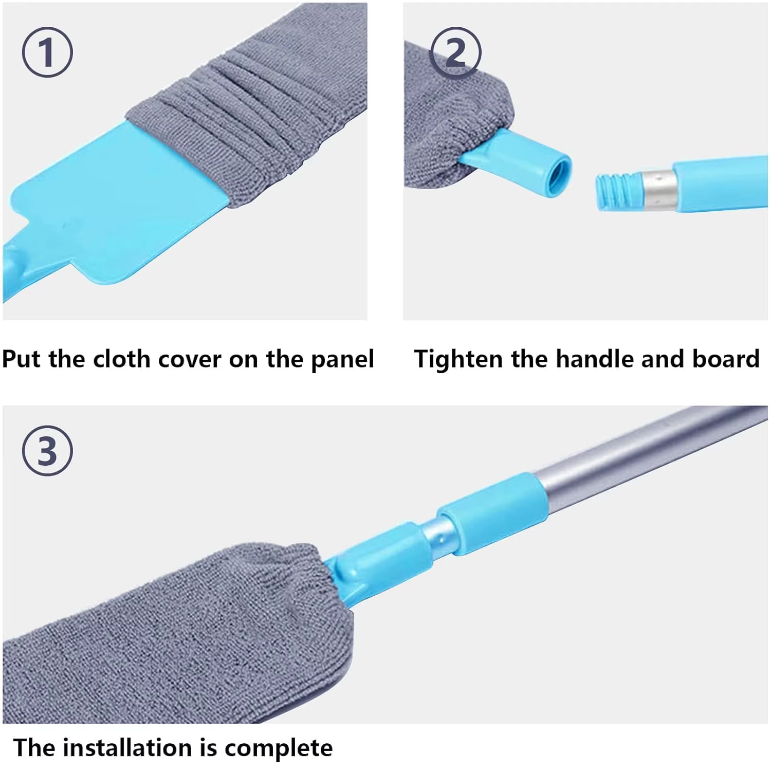 UNTIOR – vadrouilles anti-poussière à Long manche, nettoyage des sols et des plafonds, en tissu, pou