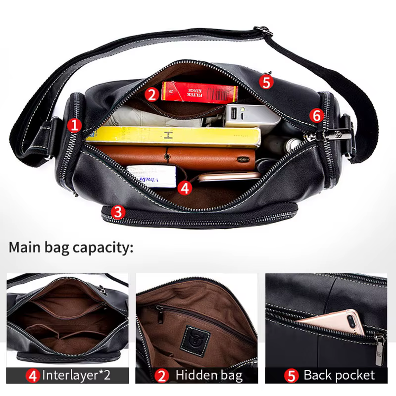 Bullcaptain sac à bandoulière pour hommes sport Fitness affaires sac à bandoulière voyage en plein a