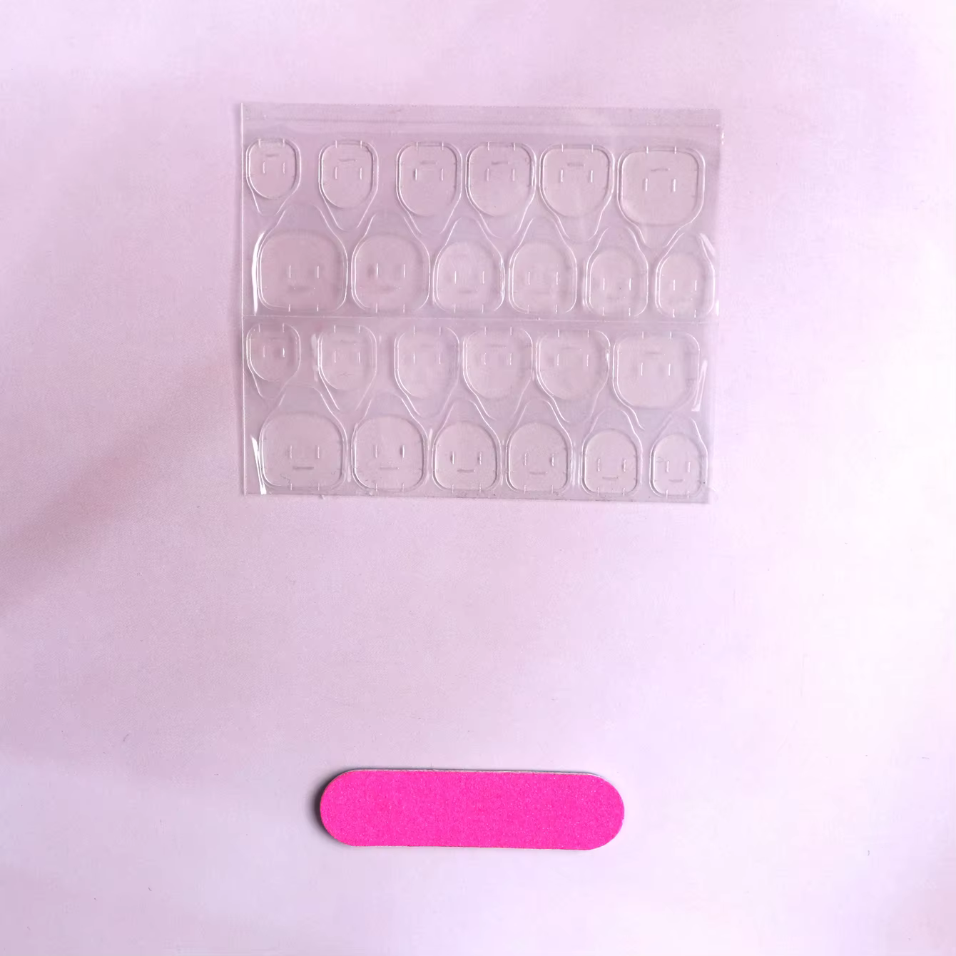 Faux ongles carrés en fleur de cerisier et diamant, 24 pièces, colle gelée détachable et réutilisabl