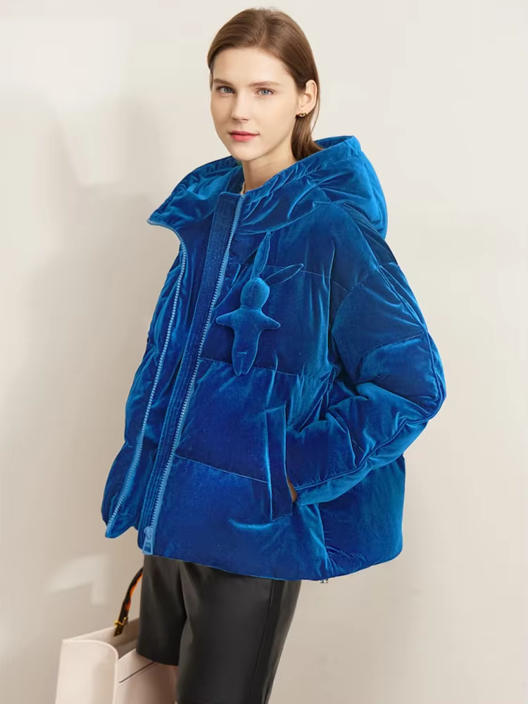 AMII-Doudounes à capuche minimalistes pour femmes, vestes monochromes élégantes, épaisses et chaudes