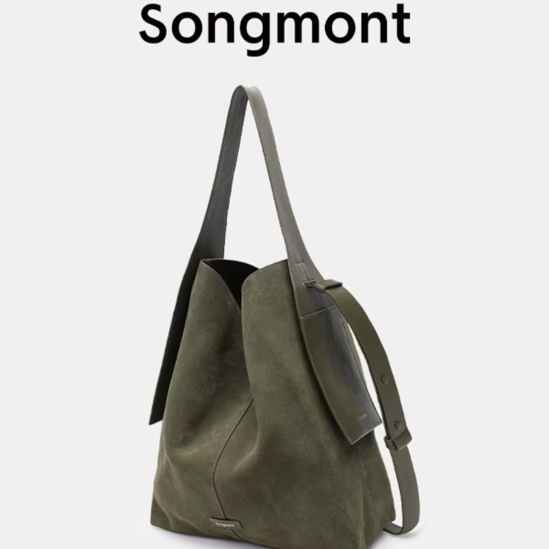 Sac Songmont, sac à main à crochet d'oreille en daim sous les bras, sac à bandoulière simple