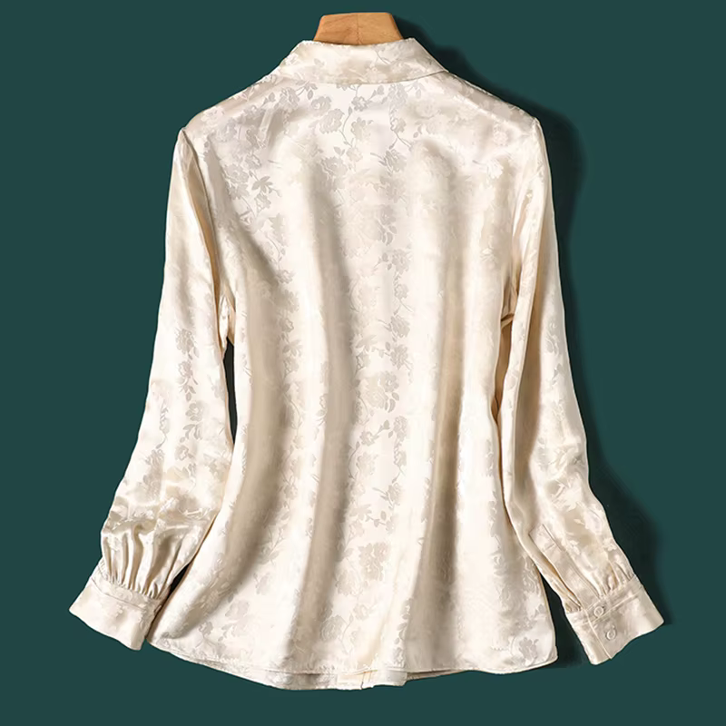 Nouveau printemps femmes blouses mode jacquard dames chemises Style élégant hauts blusa mujer