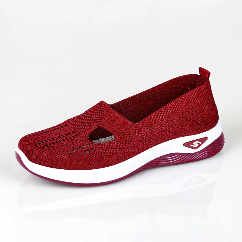 Chaussures d'été en maille respirante pour femmes, baskets légères à plateforme plate, décontractées