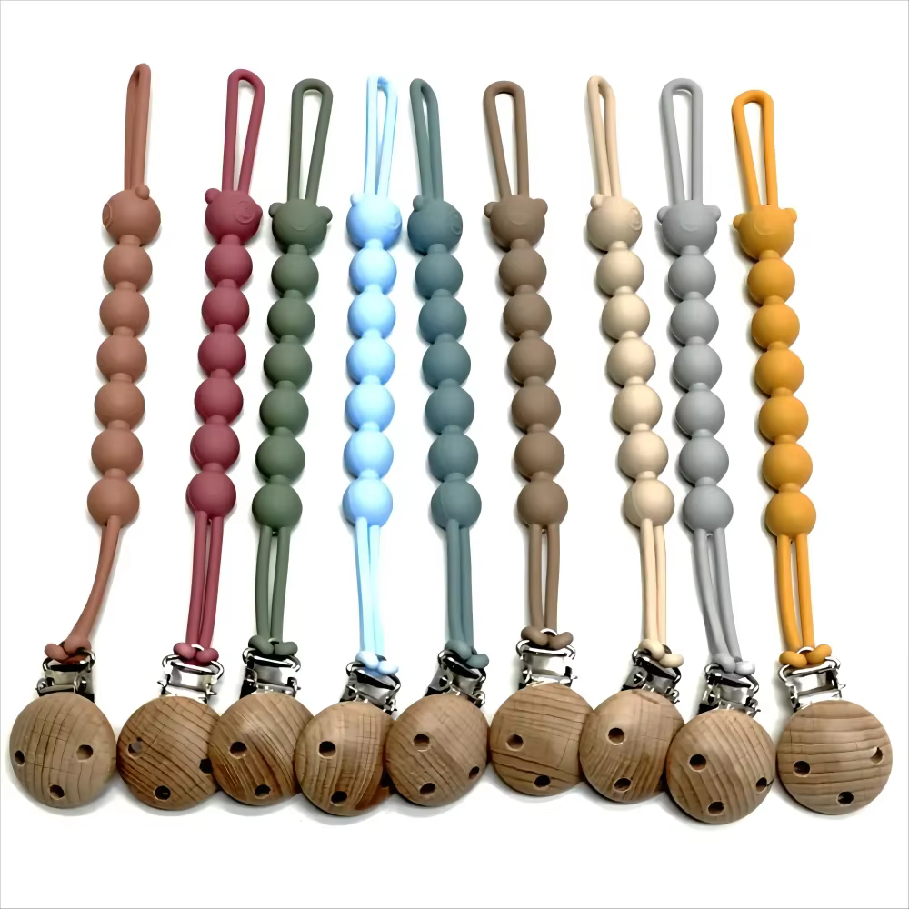 1/9 pièces bébé une chaîne de sucette bébé sucette lanière de qualité alimentaire Silicone dentition