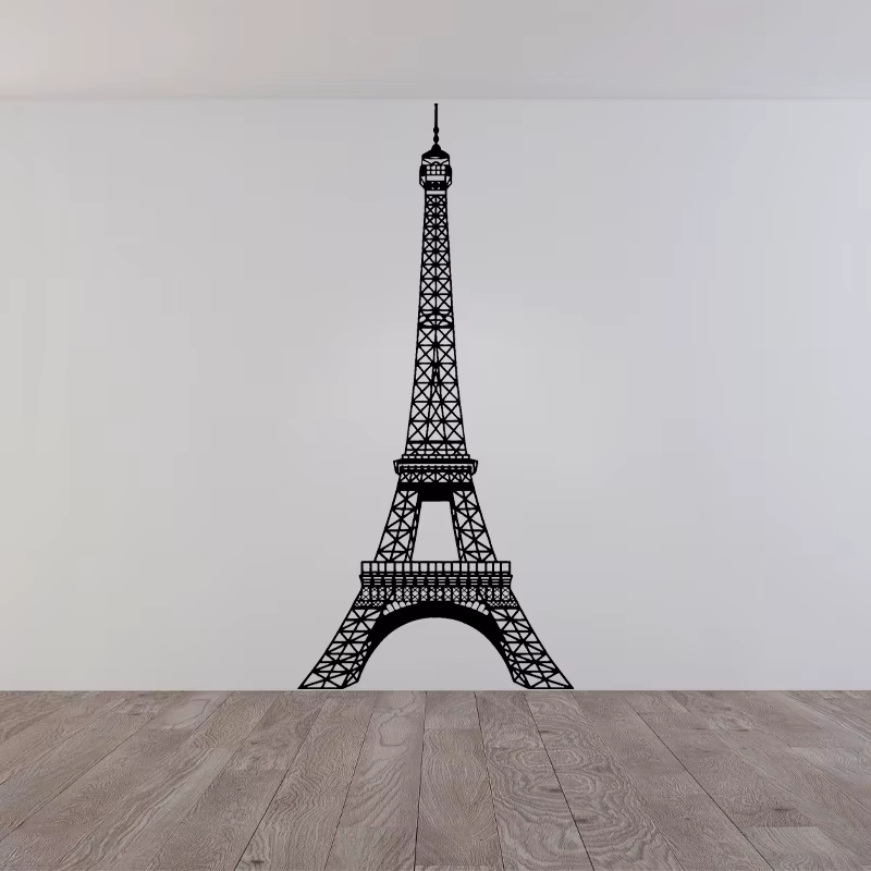 Autocollant en Vinyle de la Tour Eiffel, Design d'NikFrançais, Décoration Murale de Paris, Décor de