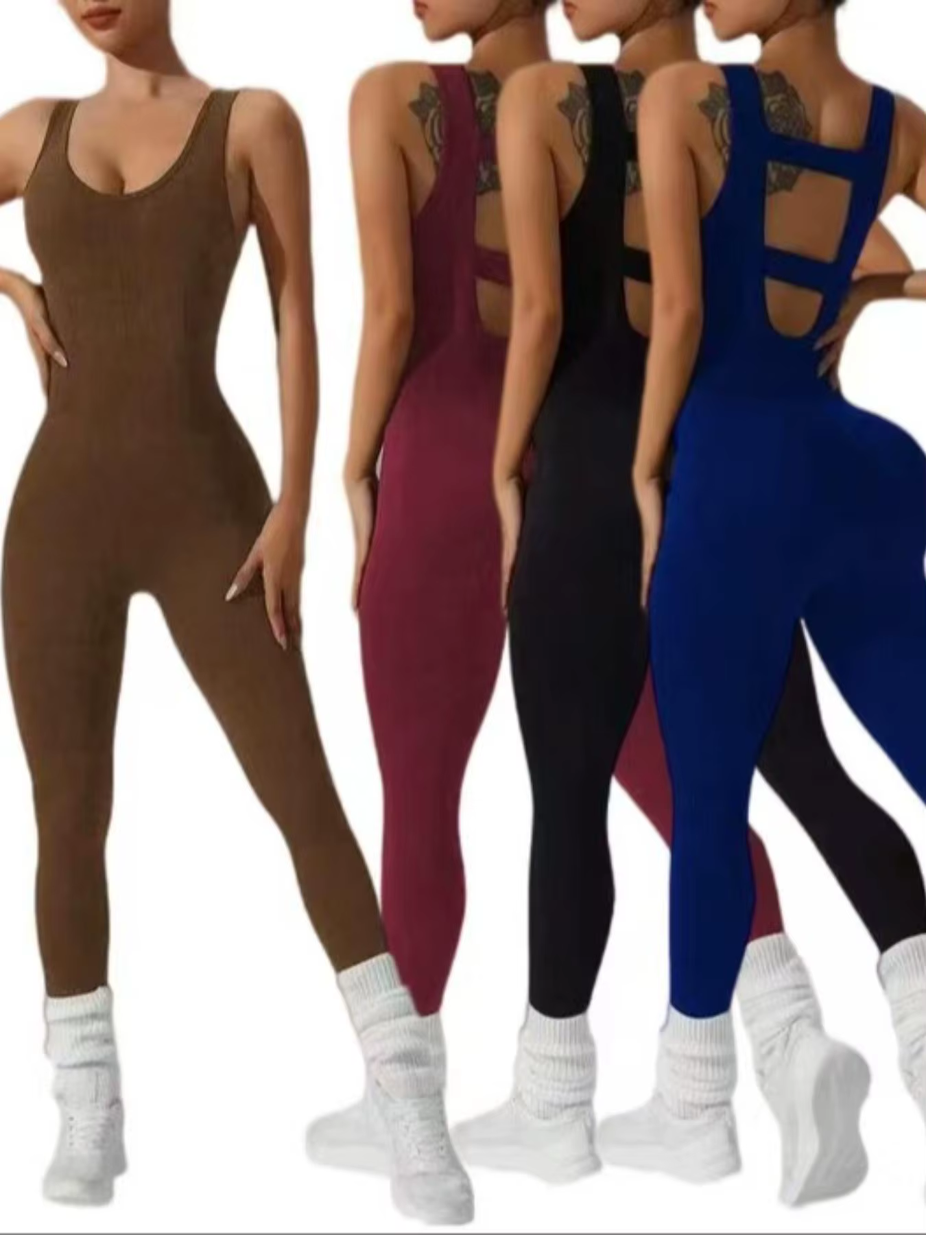 Combinaisons pantalons gilet pour femmes, 4 couleurs disponibles, design sexy gilet creux, combinais