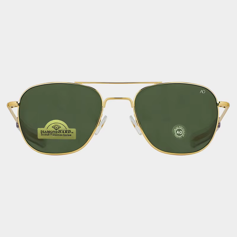 1 pièces/3 pièces pilote mode lunettes hommes Top qualité marque concepteur verre trempé lentille AO