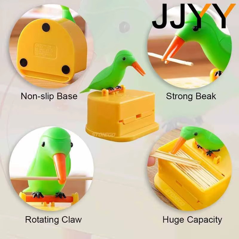 JJYY boîte de rangement de cure-dents détachable boîte de cure-dents d'oiseau distributeur automatiq