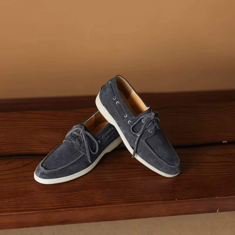 Chaussures plates pour femmes en daim de vache, taille 34-42, neuves, lacets, printemps automne, cha