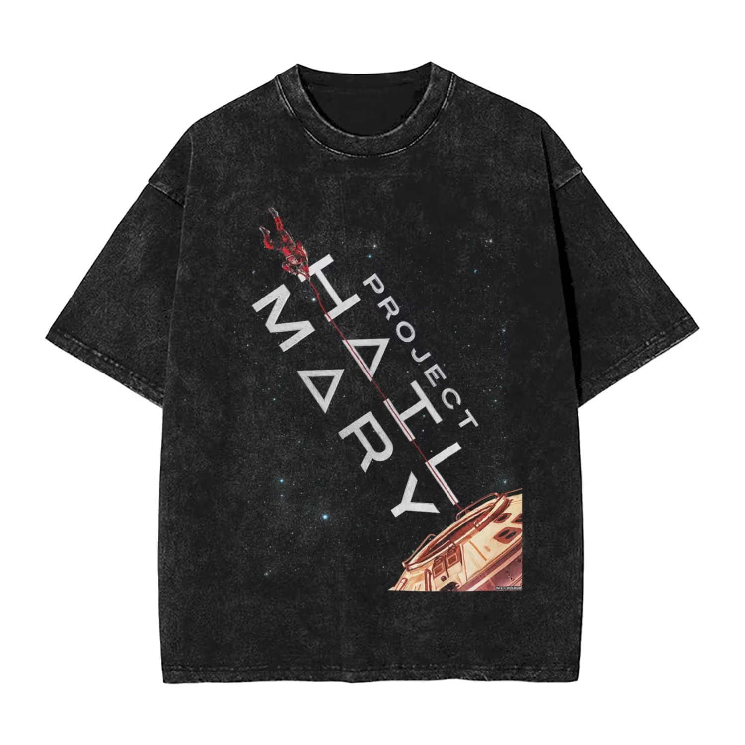Men Project Hail Mary Rocky The Alien Distressed Portrait T-shirts, vêtements de plage, Y2K, t-s