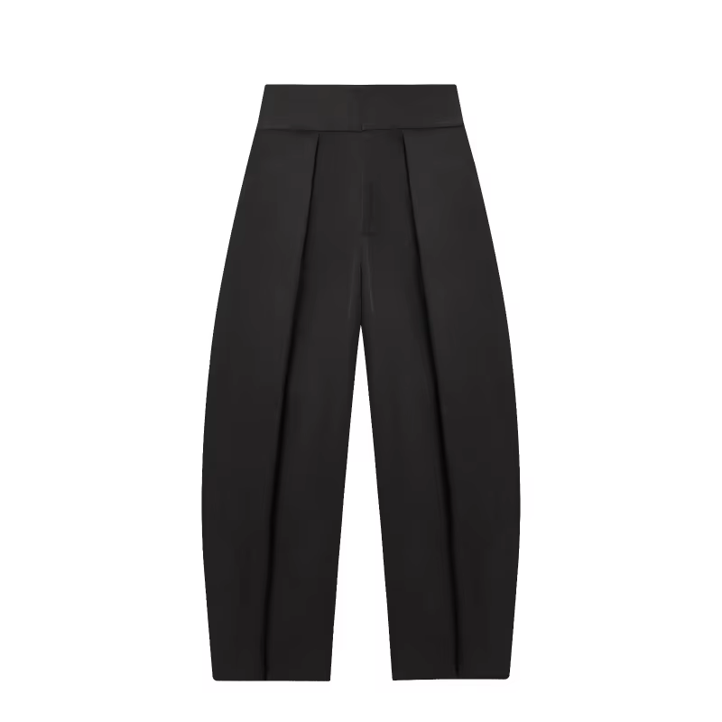 Pantalon palazzo plissé taille haute coupe ample ETJ 2026 pour femme, idéal pour le travail, les voy