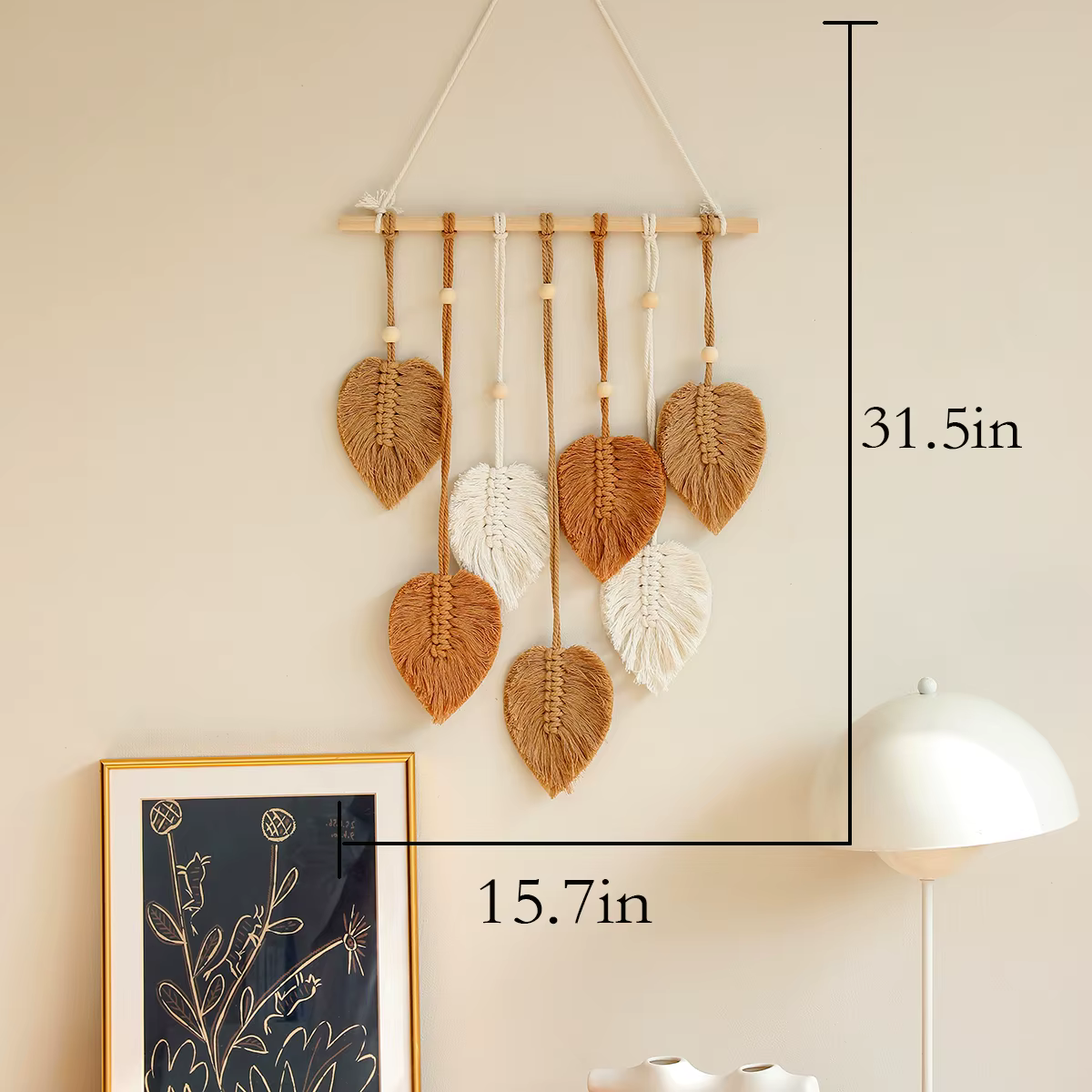 Lot de tentures bohémiennes tissées à la main, 2 pièces, décorations murales pour chambre à coucher,