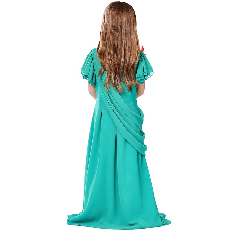 Costume de la Statue de la Liberté pour enfants, robe grecque et romaine antique, déguisement d'Hall
