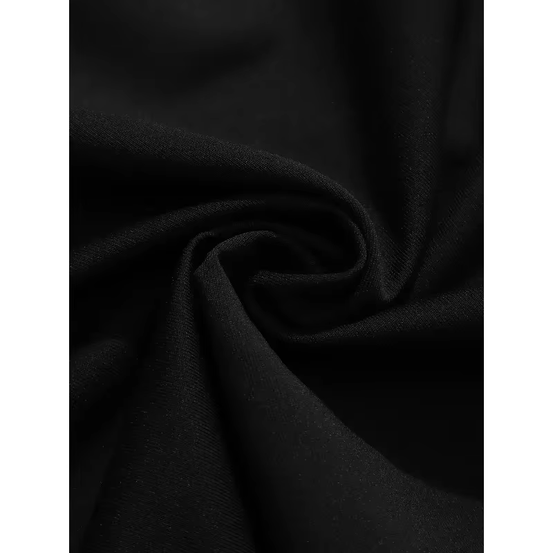 Pantalon à jambes larges confortable de couleur unie avec poche à taille élastique, coupe ample déco