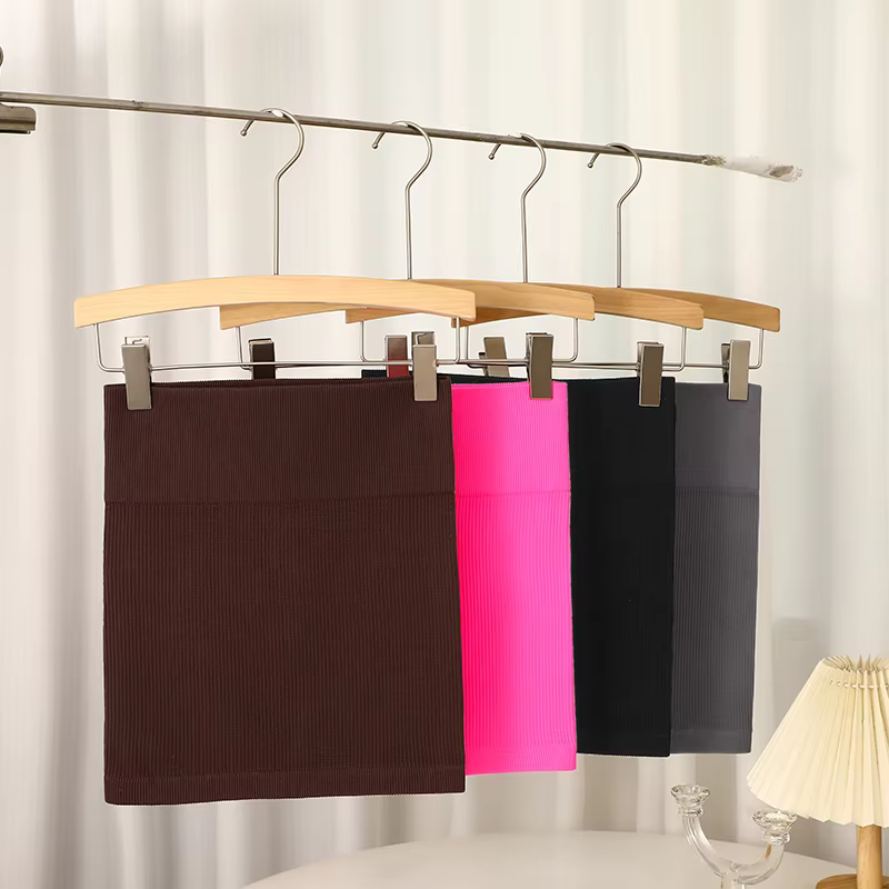 Mini jupe élastique taille haute pour femmes d'affaires, 1 pièce, noire, amincissante, tricotée, dem