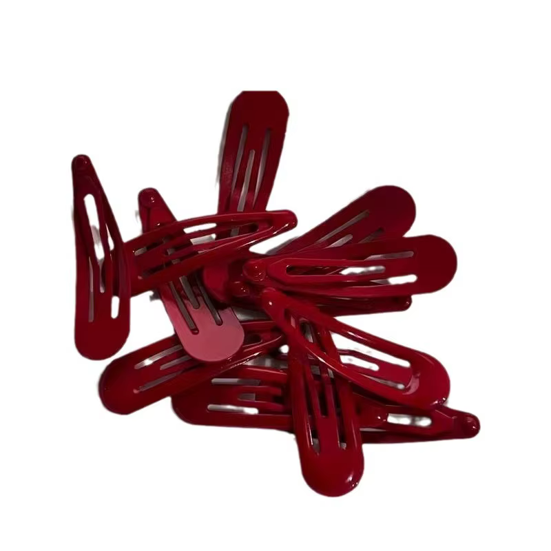 Barrettes en forme d'étoile rouge pour filles, 10 pièces/lot, Barrettes en forme de goutte d'eau, ép