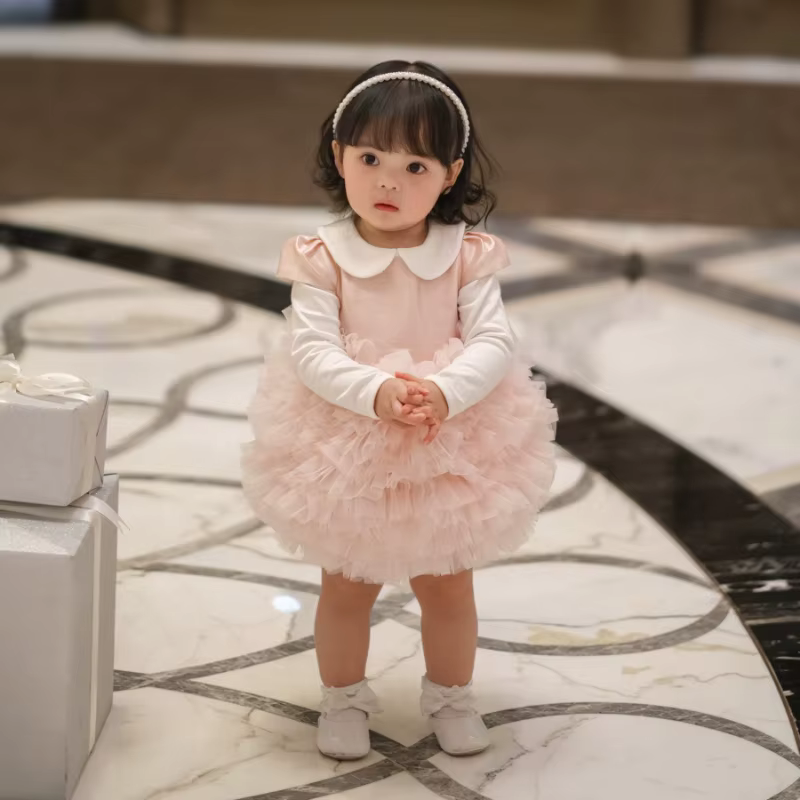 Robe de cérémonie pour enfant 2026, style tutu, pour mariage, demoiselle d'honneur, bébé fille, fête