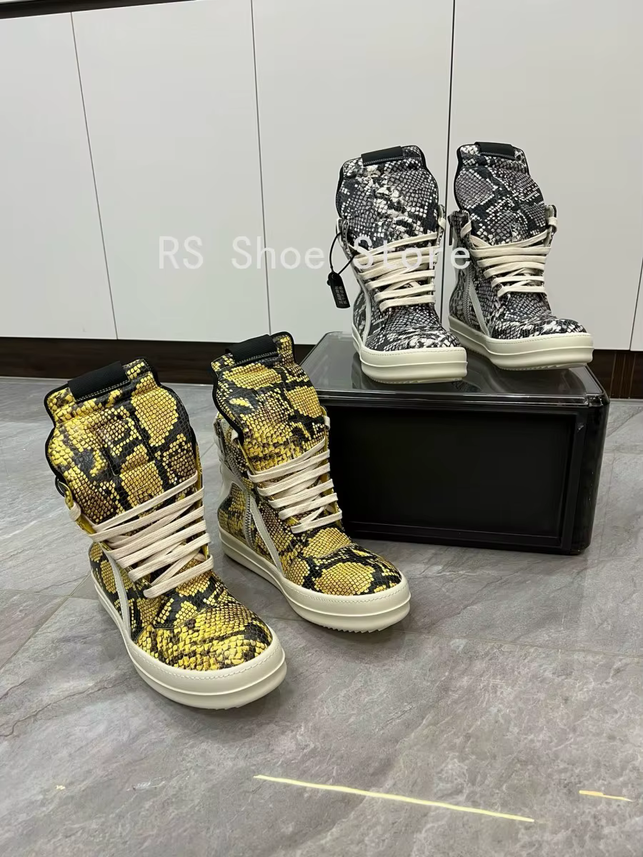 Ro hommes chaussure jaune Boa cuir bottine extérieur bottes haut chaussures décontractées fermeture 