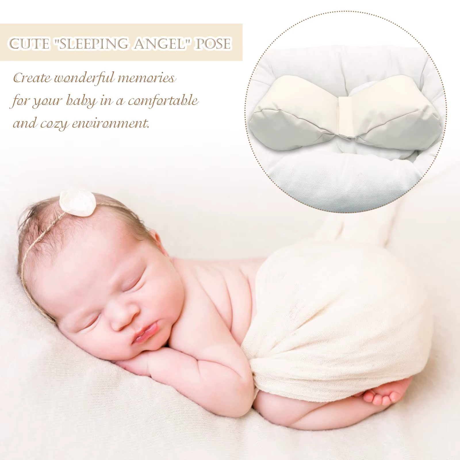Accessoires de photographie pour nouveau-nés, coussin auxiliaire en forme de papillon, oreiller pour