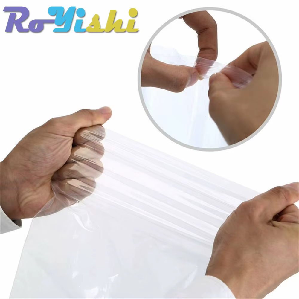 Sacs en plastique transparent refermables à fermeture éclair XR, stockage des aliments frais GT, mul
