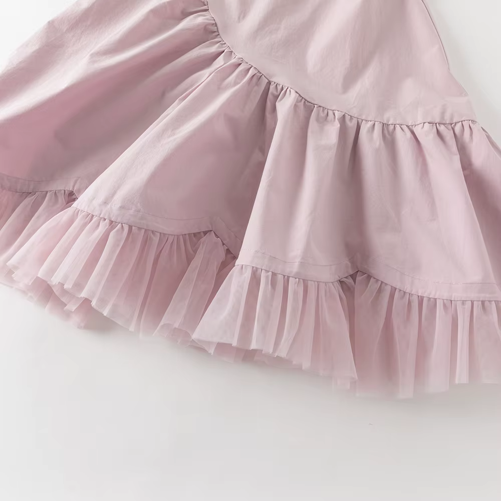Robes de princesse d'été en maille pour filles Dave Bella, 7-13 ans, robe de fête à manches courtes 