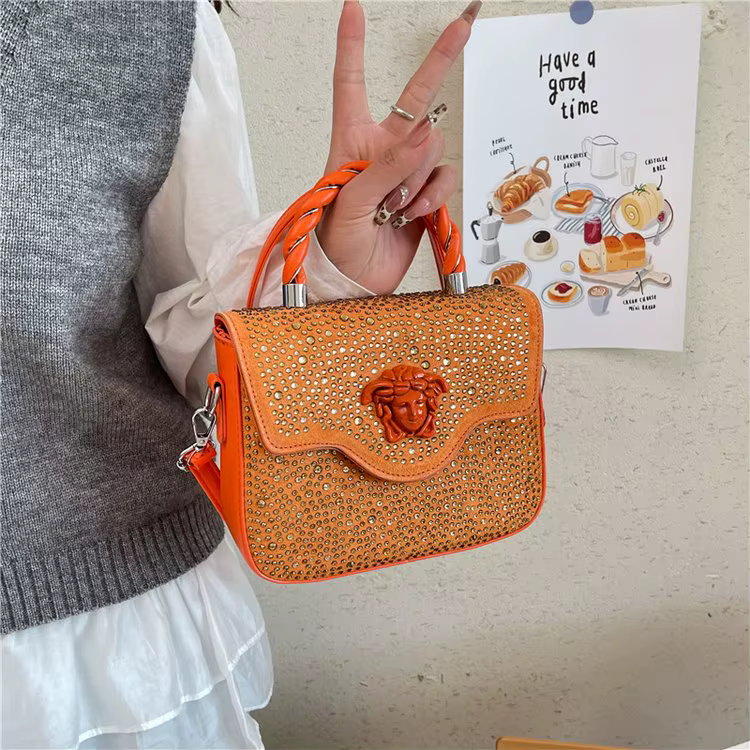 Sac bandoulière vintage en cuir pour femme – Sac à main tendance de créateur, petit sac carré à l'ép