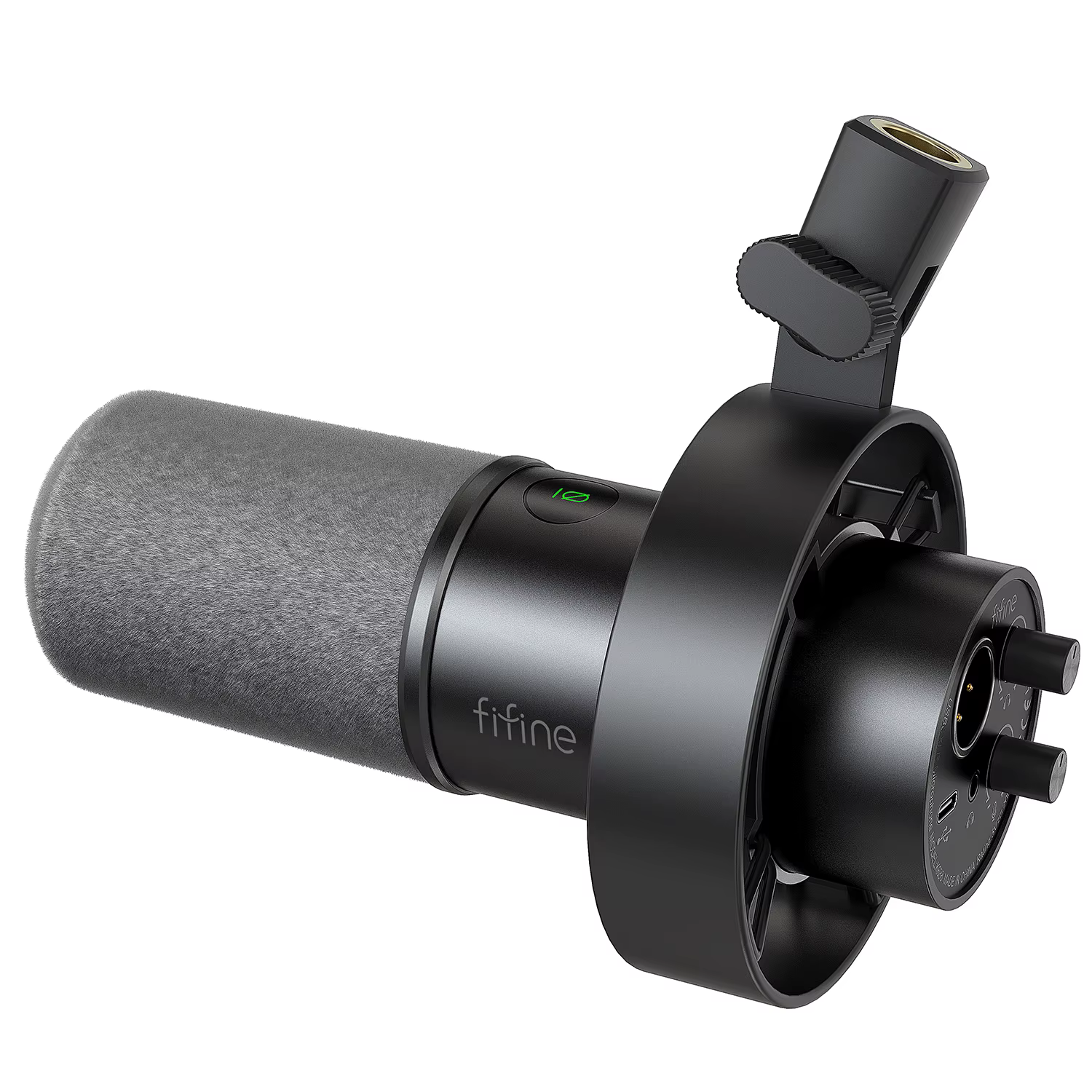 FIFINE-Microphone dynamique USB/XLR avec support antichoc, silencieux tactile, prise téléphonique po