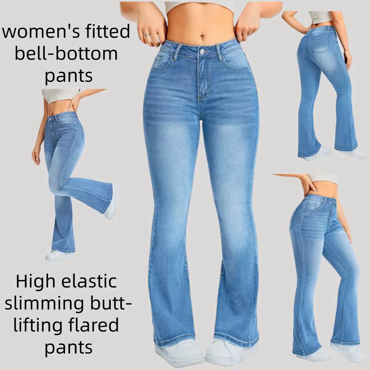 Pantalon femme décontracté Streetwear taille haute jambe large pantalon évasé coupe ample confortabl