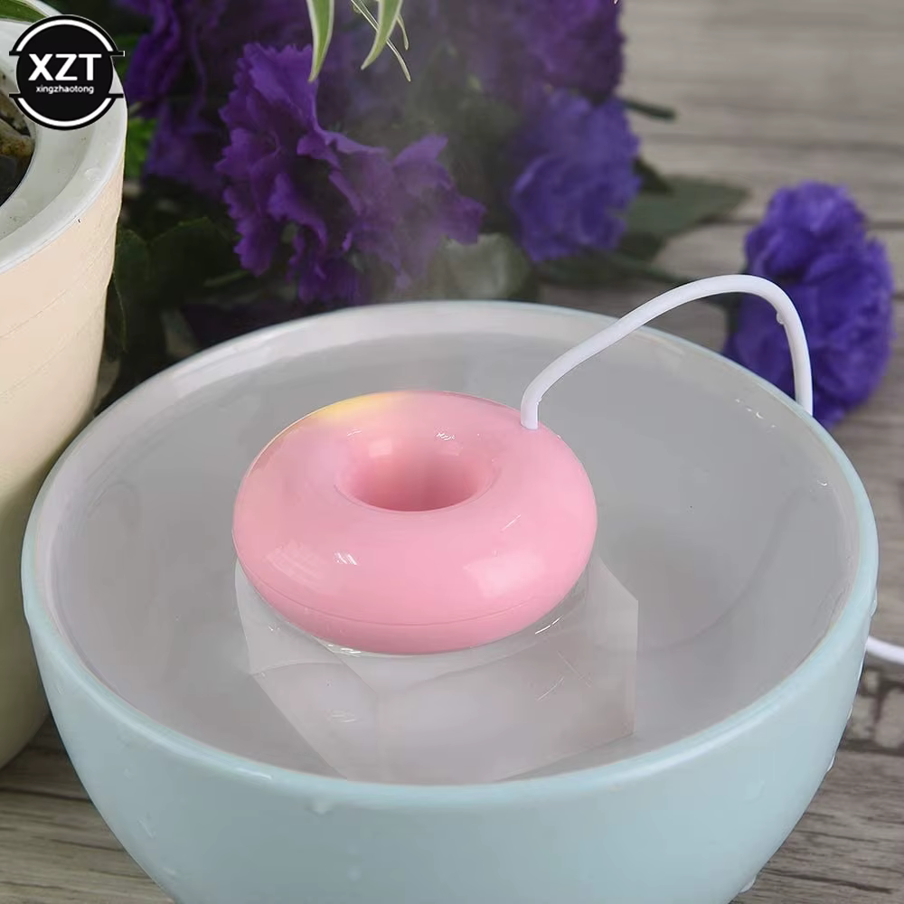 Humidificateur de bureau USB mini, humidificateur créatif en forme de donut, purificateur d'air port