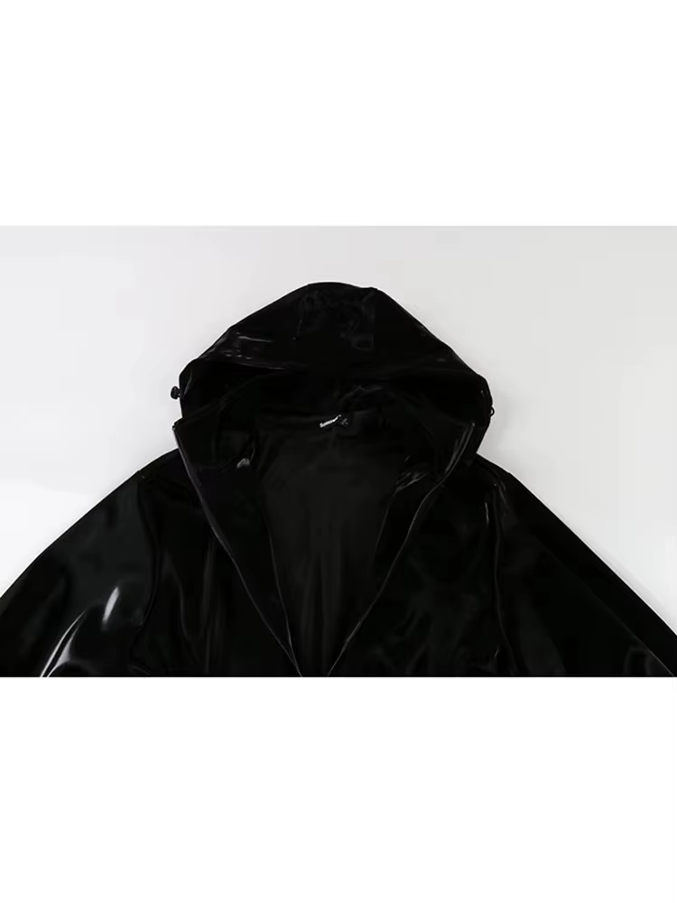 Mauroicardi-Manteau Long en Faux Cuir PVC pour Femme, Imperméable et Brcorporelle, avec Poignées, Ca