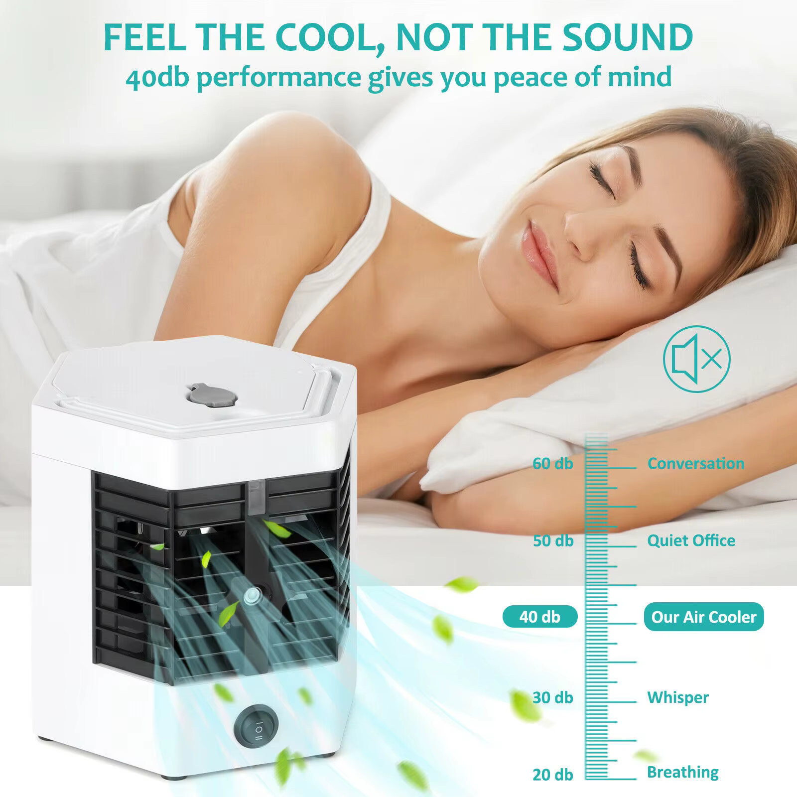 Ventilateur de table USB portable, petit ventilateur pour bureau, ventilateur de refroidissement per