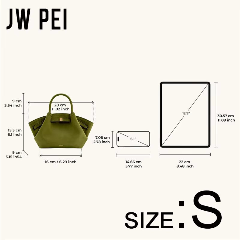Sac fourre-tout en cuir grainé JW PEI Hana pour femme, sac à main de luxe à poignée supérieure, sac 