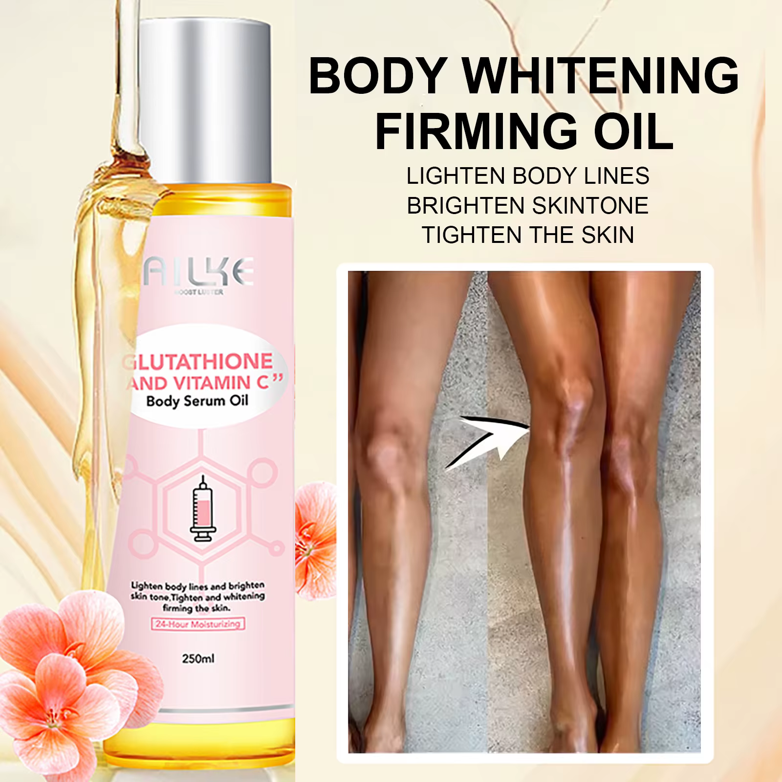 AILKE crème de soin blanchissante pour la peau, Lotion éclaircissante, élimine les taches foncées av