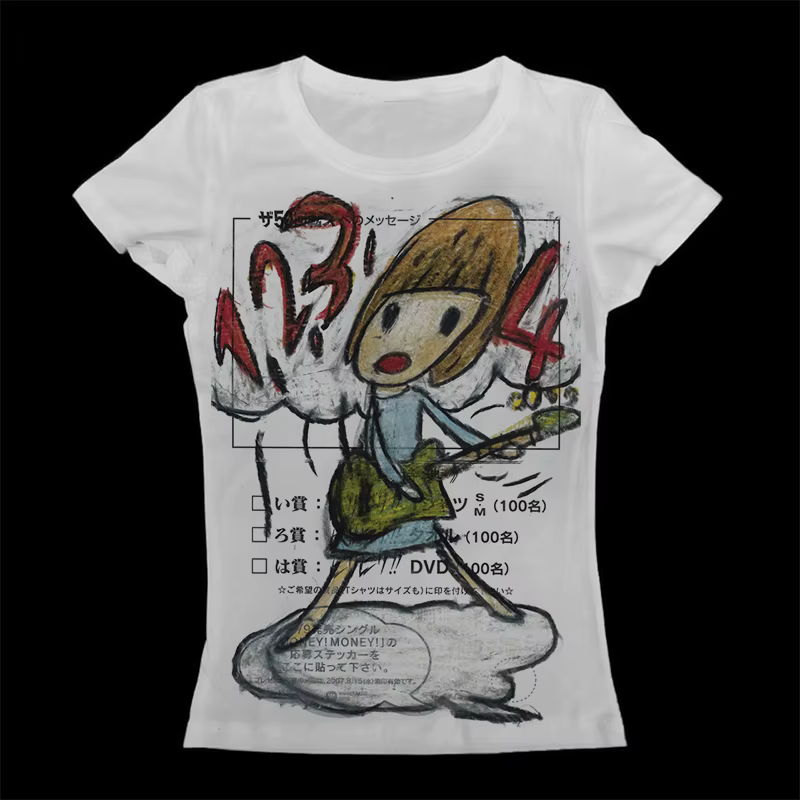 Y2K coréen populaire vêtements Emo été bébé T-shirt Streetwear gothique Harajuku graphique esthétiqu