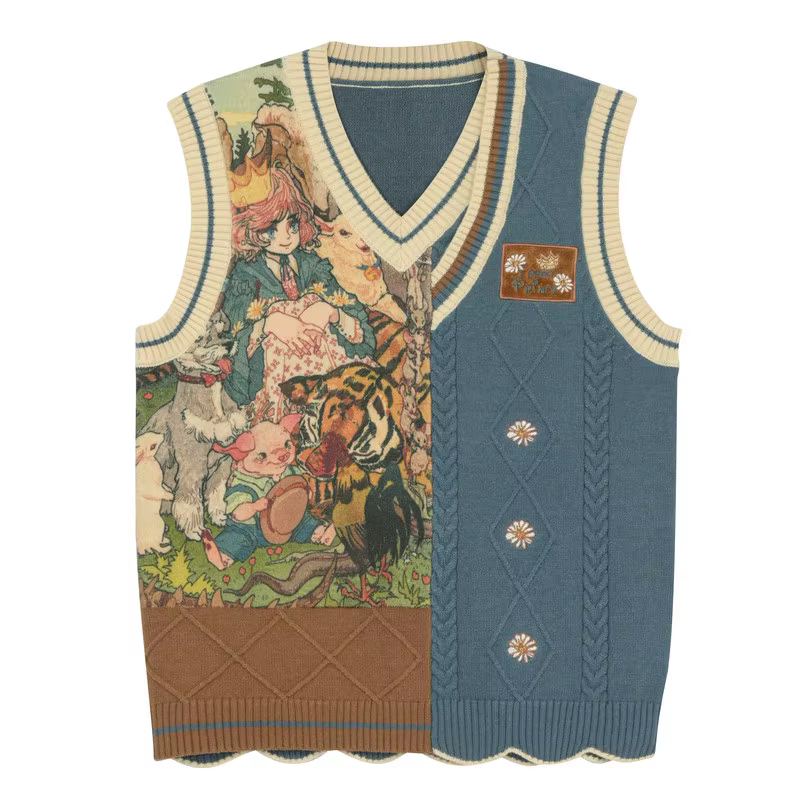 Veste cardigan amincissante brodée pour femme, pull rétro, style collège polyvalent, automne et hive