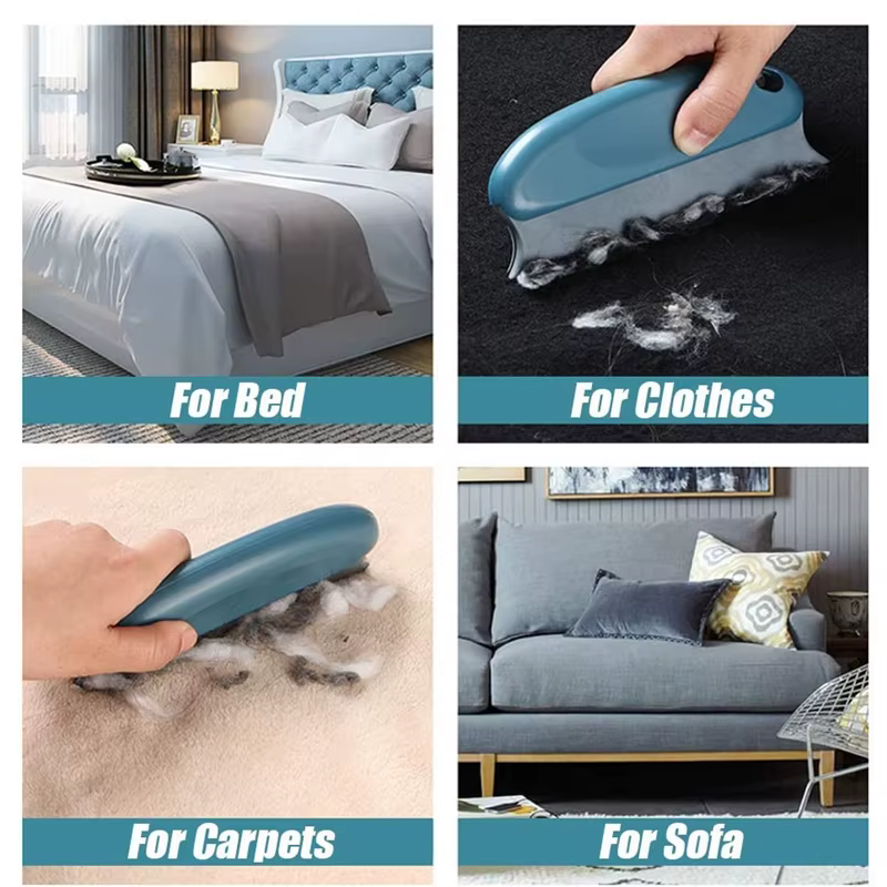 Brosse portable multifonctionnelle anti-peluches pour animaux de compagnie, dépoussiéreur de tissu F
