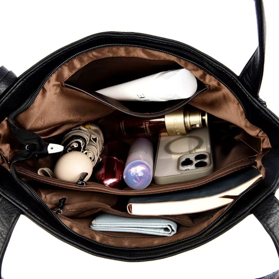 Véritable marque Top qualité en cuir Sac fourre-tout décontracté sacs à Main de luxe femmes sacs con