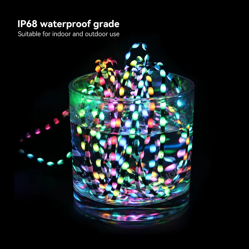 Guirlande lumineuse LED RGB WS2811 5V pour extérieur, rideau lumineux, étanche, programmable, adress