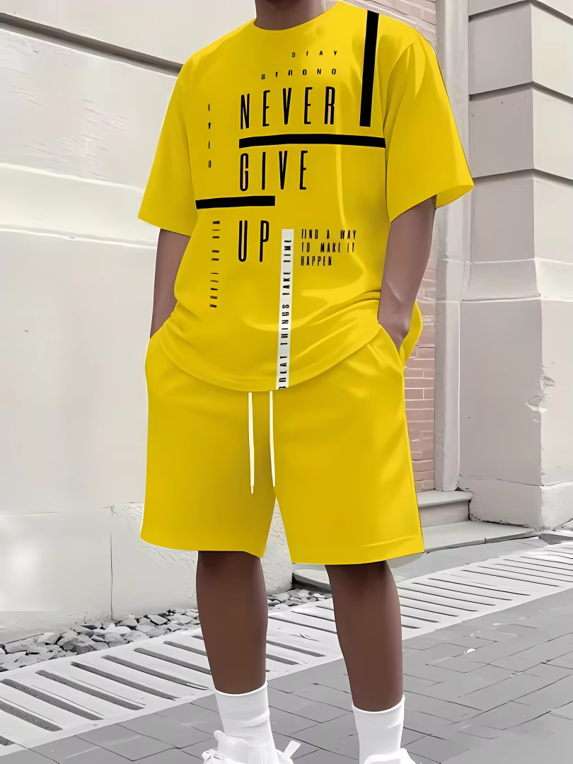 Ensemble short à manches courtes pour hommes, respirant et décontracté, imprimé en 3D, haut de rue u